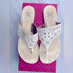 Tory Burch Laser Cut Sandals Size 8